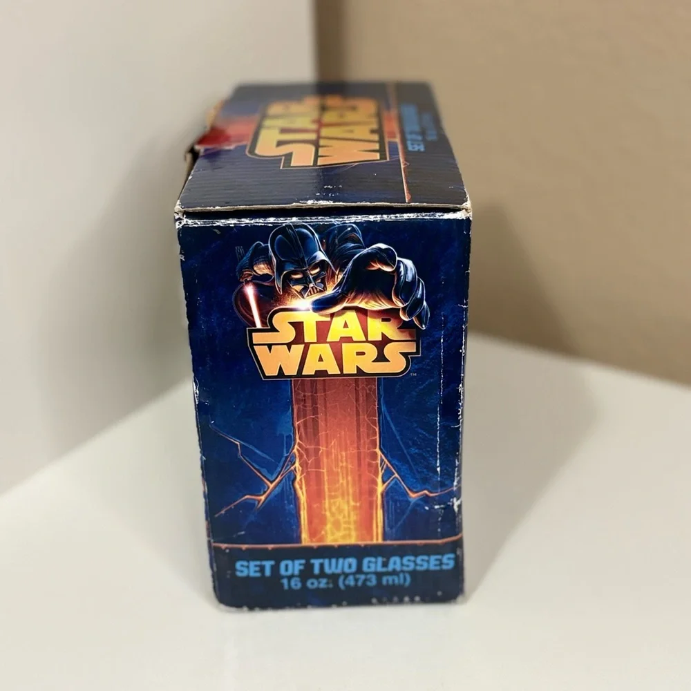 Star Wars Yoda & Darth Vader 16oz Glass Set w/ Box